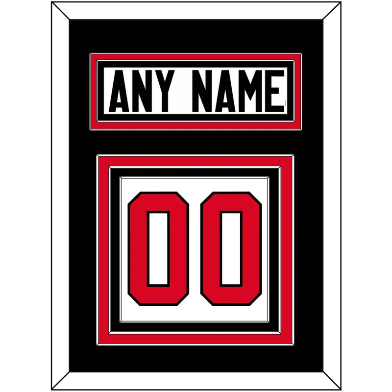 Canada Men's Hockey Nameplate & Number (Back) - 2014 Olympics Home White - Triple Mat 3