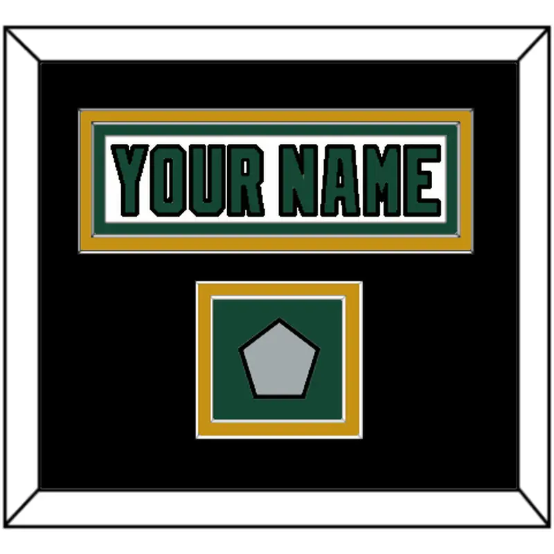 Dallas Nameplate & Stanley Cup Champions Patch - Home White (1994-1999) - Double Mat 4