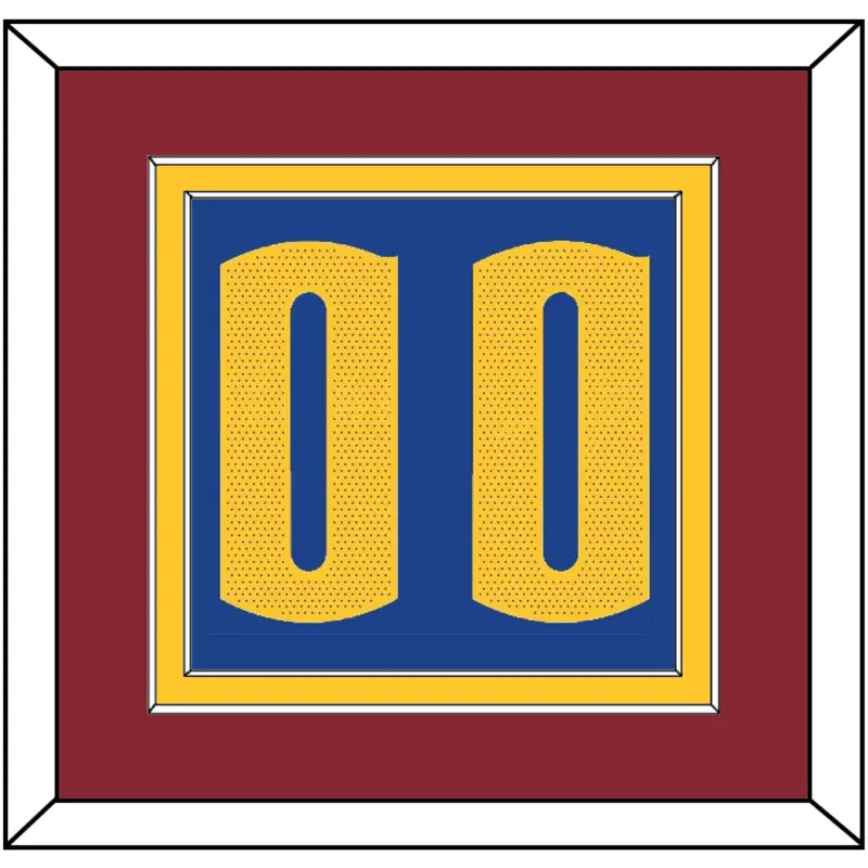Denver Number - Blue Statement - Double Mat 4