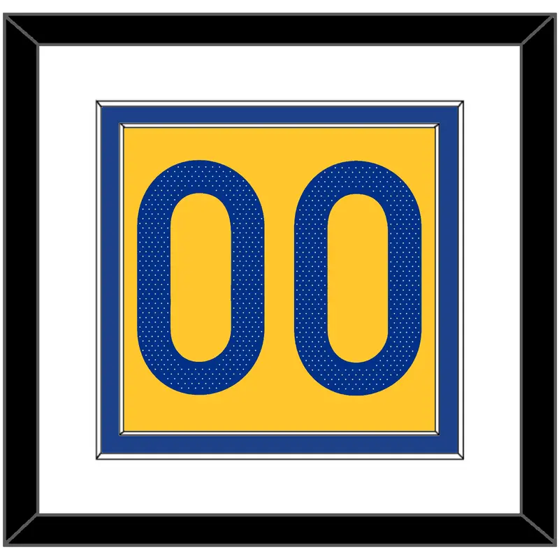 Golden State Number - Yellow Statement (2019-2022) - Double Mat 1