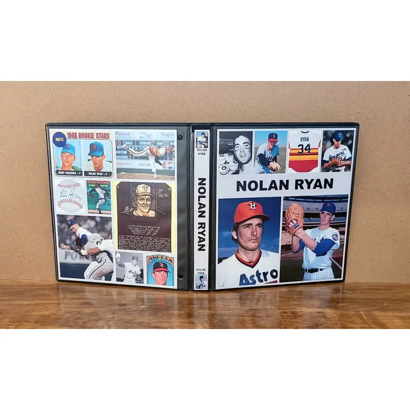 Nolan Ryan Baseball Cards Collectibles Custom Made Album Binder 3 Sizes - 3613