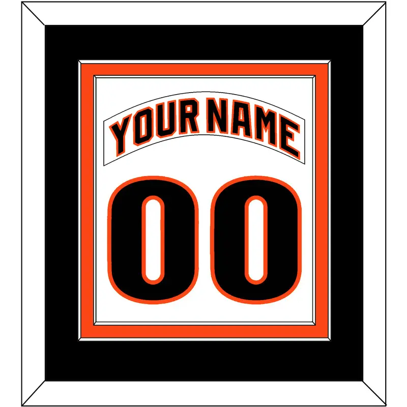 San Francisco Nameplate & Number Combined - Home White (1983-1993) - Double Mat 3