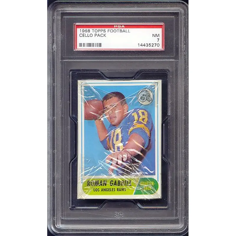 1968 Topps Football Unopened Cello Pack PSA 7