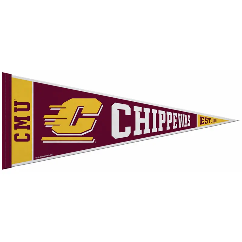 Central Michigan University CMU CHIPPEWAS Official NCAA Team Felt Pennant - Rico