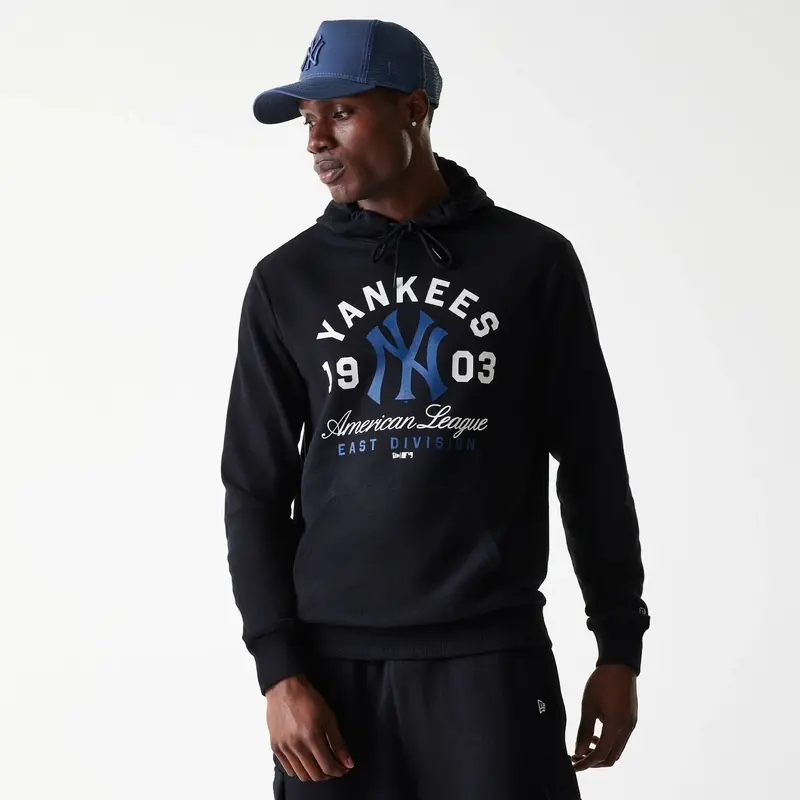 New York Yankees MLB Wordmark Black Pullover Hoodie