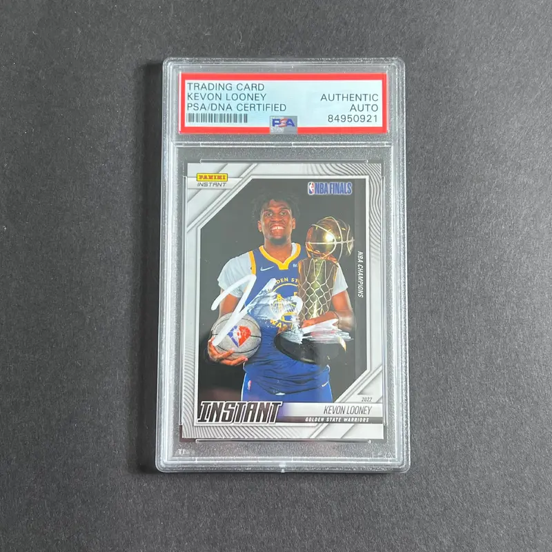2021 Panini Instant #10 Kevon Looney Signed Card PSA Slabbed Warriors