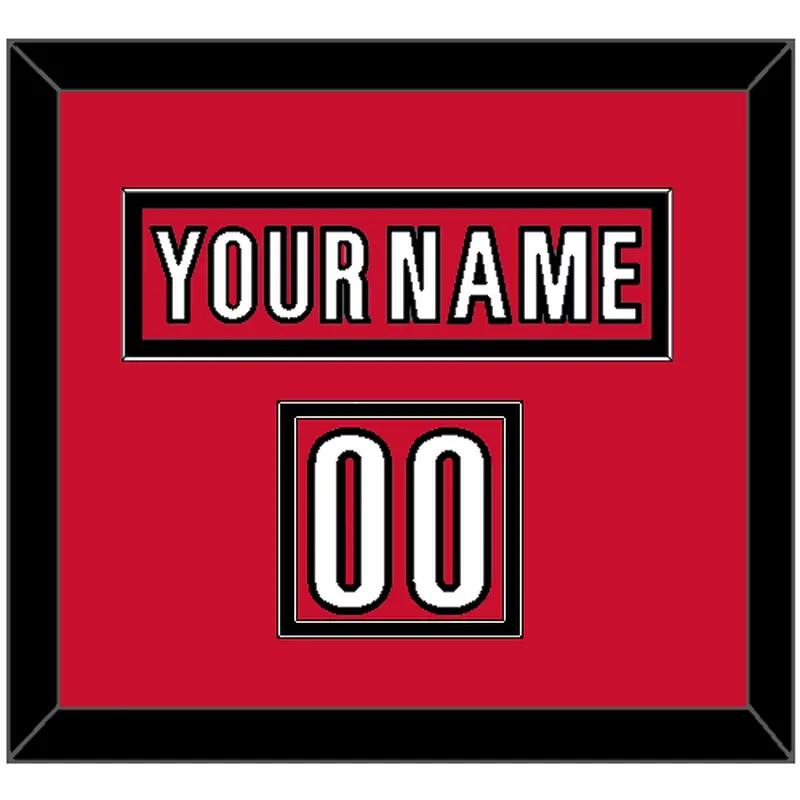 Carolina Nameplate & Number (Shoulder) - Home Red - Double Mat 2