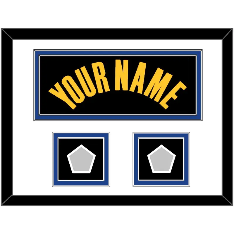 Golden State Name & 2 Finals Patches - Black City (2021-2022) - Double Mat 1