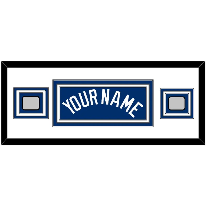 Los Angeles Name & 2 World Series Jersey Patches - Alternate Road Blue - Triple Mat 2