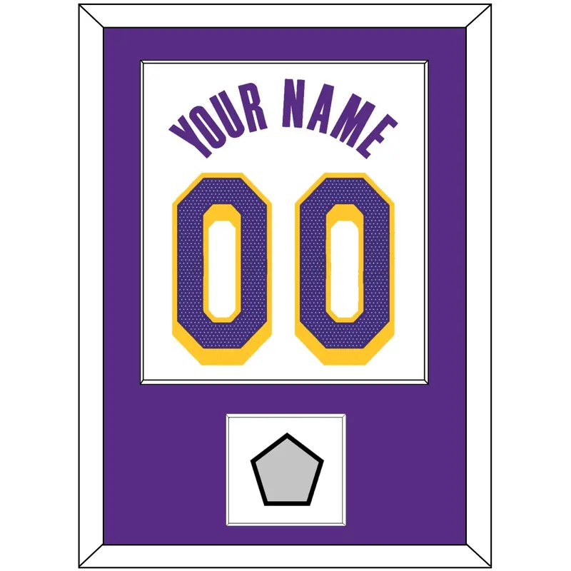 Los Angeles Name & Number With Champions Patch - White Association - Single Mat 1