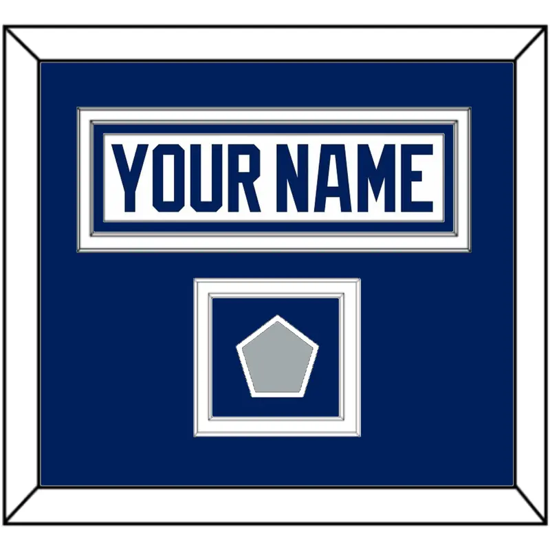 Tampa Bay Nameplate & 2020 Or 2021 Stanley Cup Finals Patch - Road White - Double Mat 2