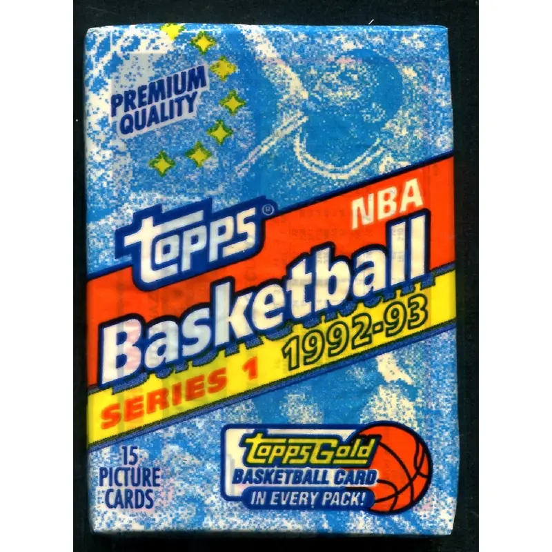 1992/93 Topps Basketball Unopened Series 1 Pack