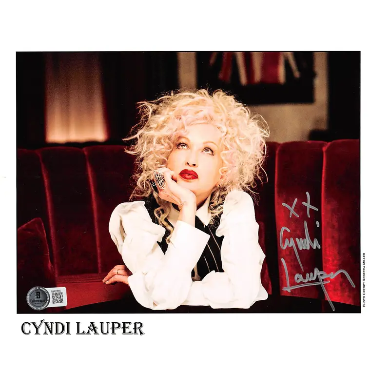 Cyndi Lauper Singer Authentic Signed 8x10 Photo Autographed BAS #BM01855