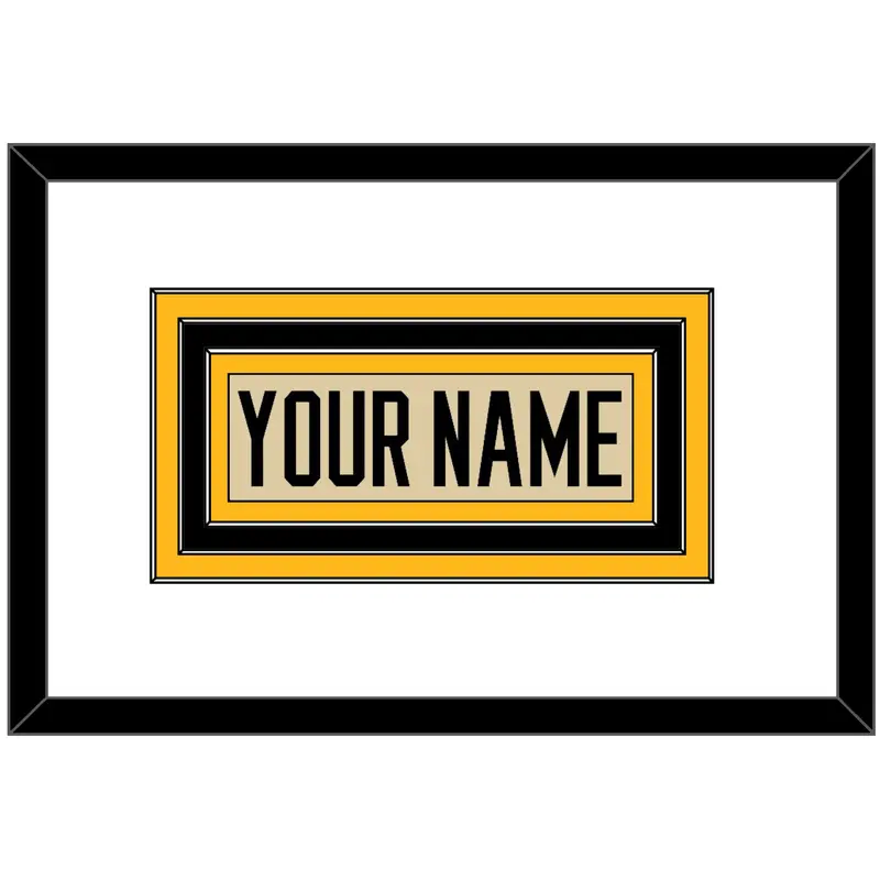 Pittsburgh Nameplate - 2023 Winter Classic Tan - Triple Mat 1