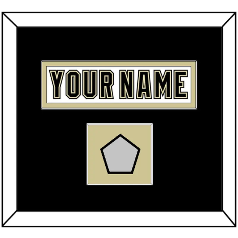 Pittsburgh Nameplate & Stanley Cup Champions Patch - Road White (2007-2016) - Single Mat 3