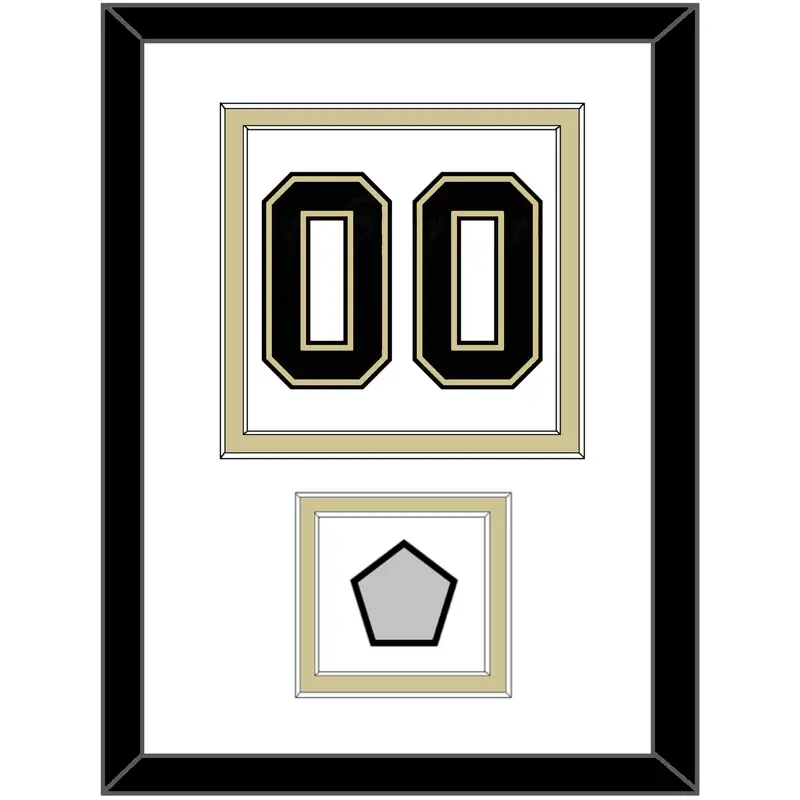 Pittsburgh Number (Back) & Stanley Cup Finals Patch - Road White (2007-2016) - Double Mat 1