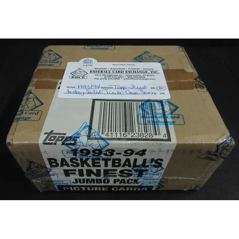 1993/94 Topps Finest Basketball Jumbo Case (2 Box) (BBCE)
