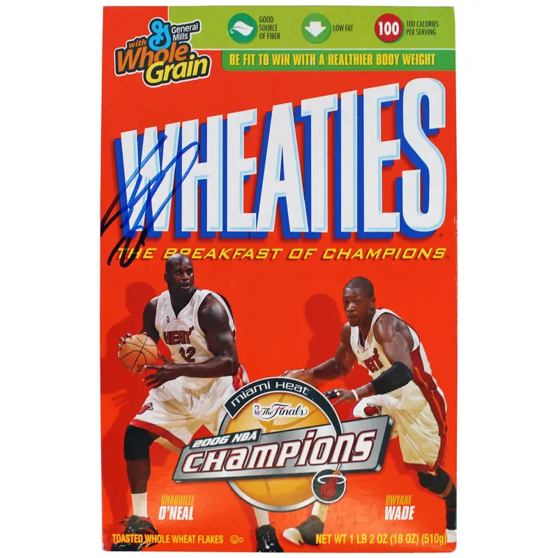Heat Shaquille O'Neal Authentic Signed Wheaties Box BAS Witnessed #WX21028