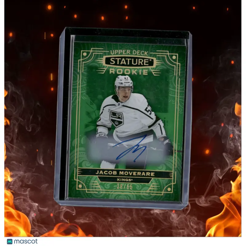 2022-23 Upper Deck Stature Jacob Moverare Green Rookie Auto 38/65 #144