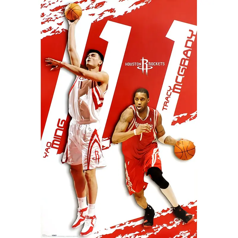 Houston Rockets "The Ones" (Yao Ming, Tracy McGrady) Poster - Costacos 2006