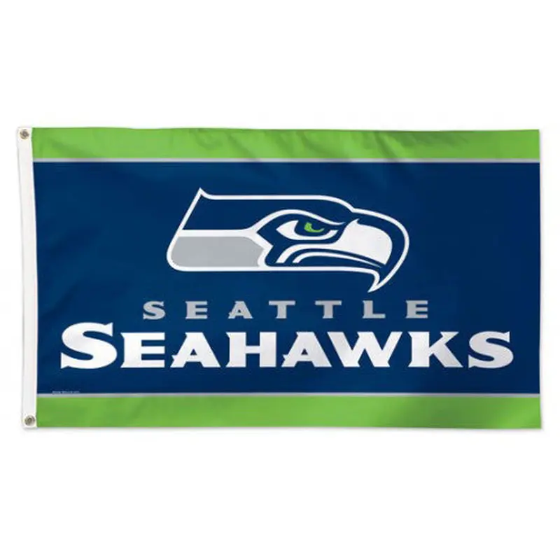Seattle Seahawks Official NFL Football Team Logo Deluxe 3' x 5' Flag - Wincraft Inc.