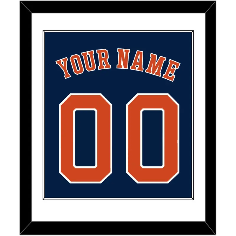 Houston Name & Number - Alternate Blue - Single Mat 1