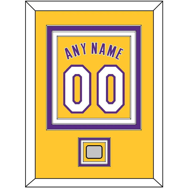 Los Angeles Name & Number With Champions Patch - Home Yellow (1999-2018) - Triple Mat 2