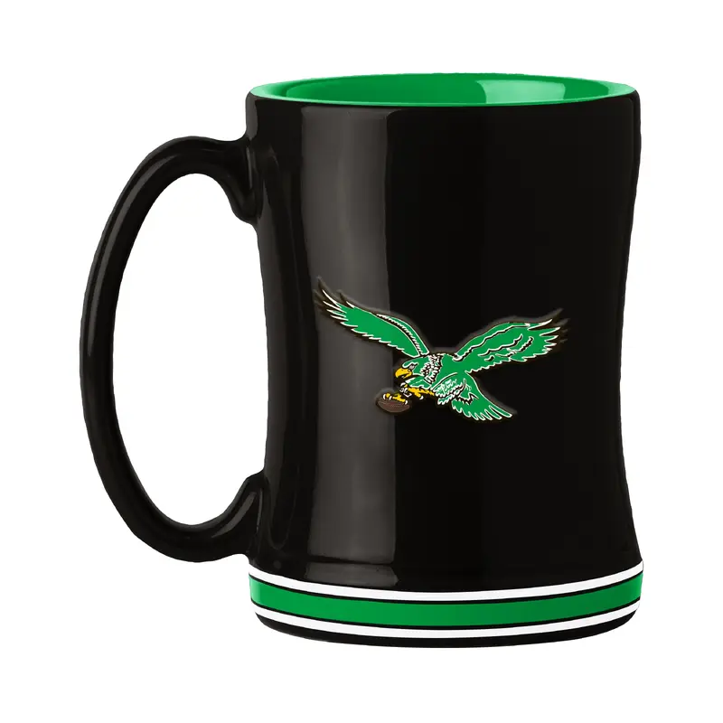 Philadelphia Eagles Retro Black 14oz Relief Mug
