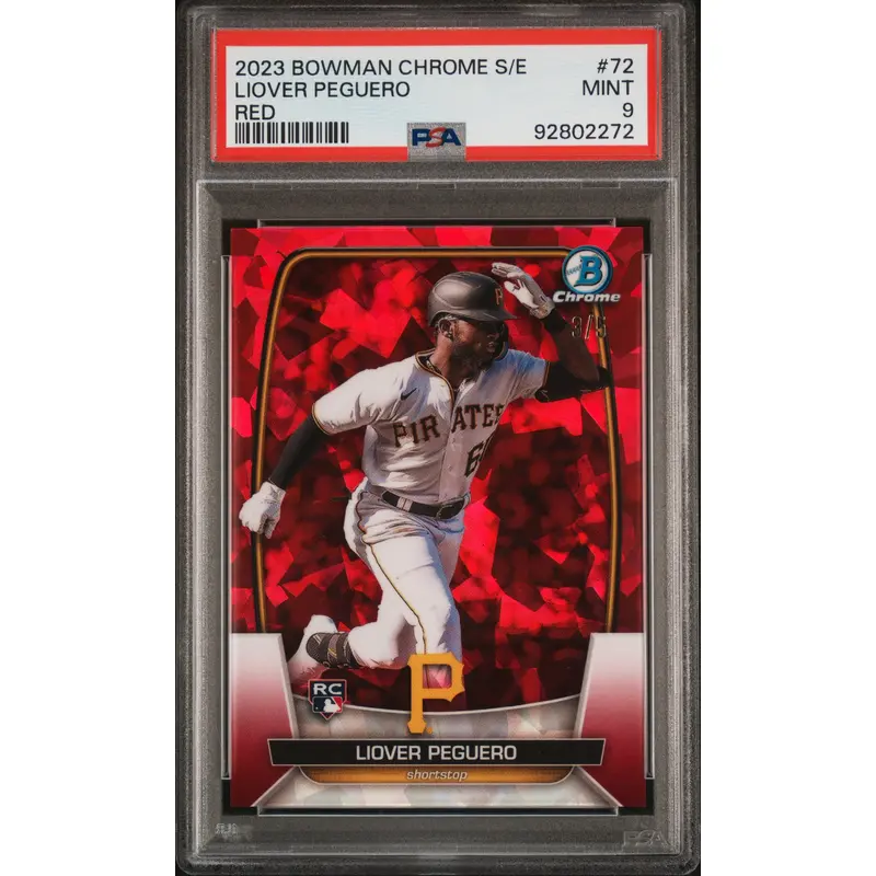 Liover Peguero 2023 Bowman Chrome Sapphire Red #3/5