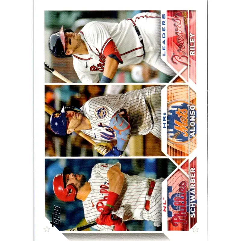 2023 Topps Chrome Sapphire Austin Riley/Kyle Schwarber/Pete Alonso #178