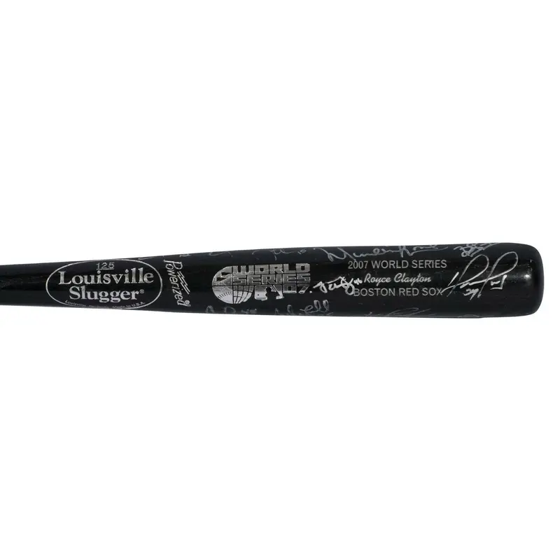 2007 Boston Red Sox Team WS Champs Signed World Series Game Issued Bat PSA DNA