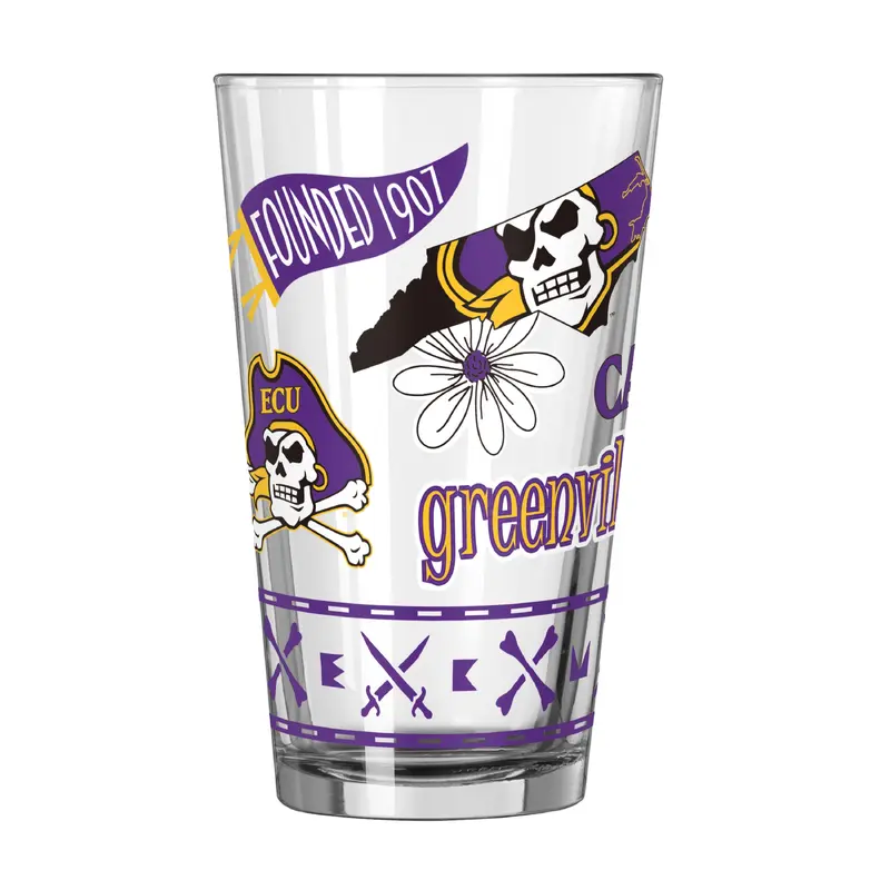 East Carolina 16oz Native Pint Glass
