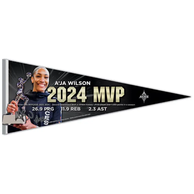 A'ja Wilson Las Vegas Aces 2024 WNBA MVP Premium Felt Collector's Pennant - Wincraft
