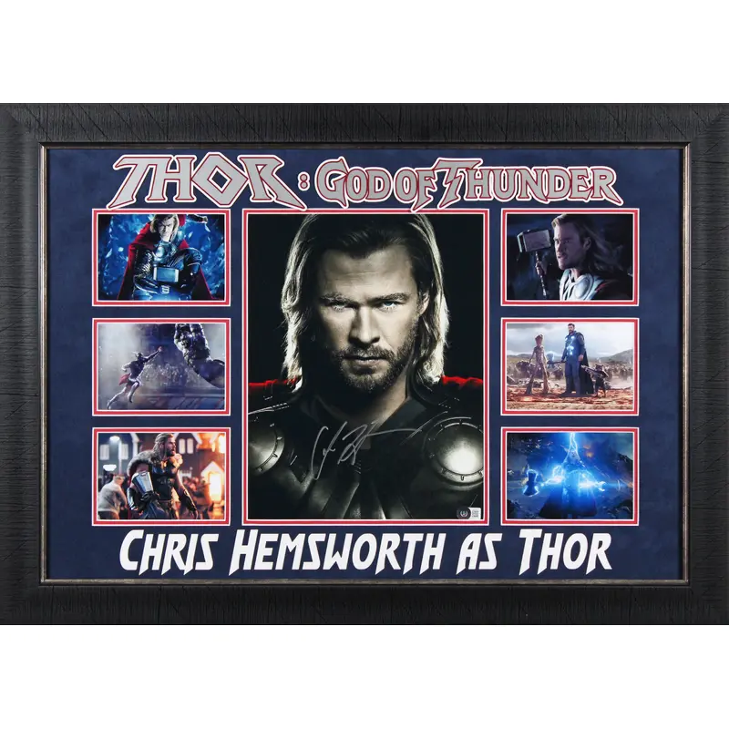 Chris Hemsworth Thor Authentic Signed 11x14 Framed Photo BAS
