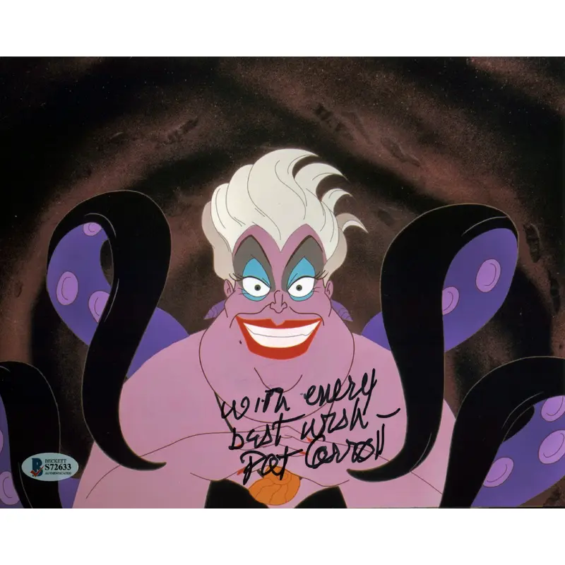 Pat Carroll The Little Mermaid Authentic Signed 8x10 Photo BAS #S72633`