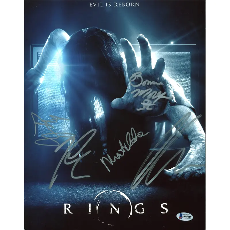 Rings (Johnny Galecki, Bonnie Morgan +3) Authentic Signed 11X14 Photo BAS A09819