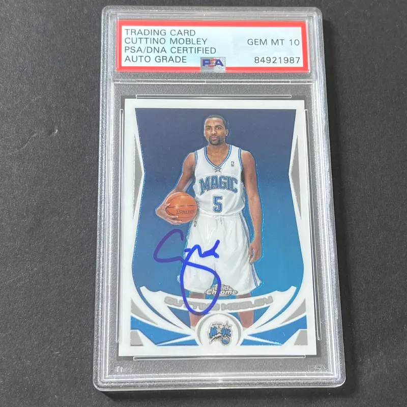 2004-05 Topps Chrome #124 Cuttino Mobley Signed Card AUTO 10 PSA Slabbed Magic