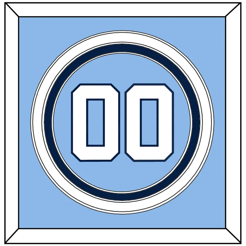 North Carolina Baseball Number - Road Light Blue (2013-2014) - Triple Mat 2