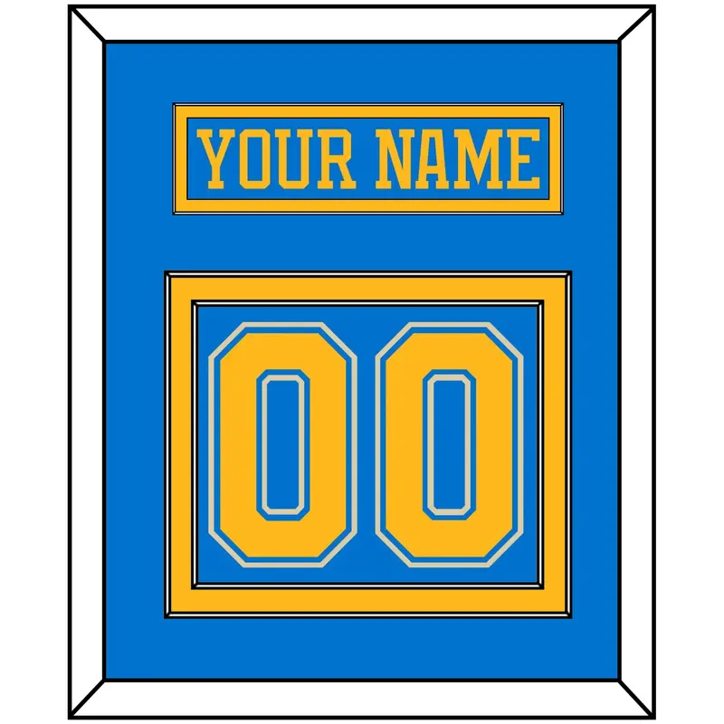 St. Louis Nameplate & Number (Back) - Alternate Blue - Double Mat 2