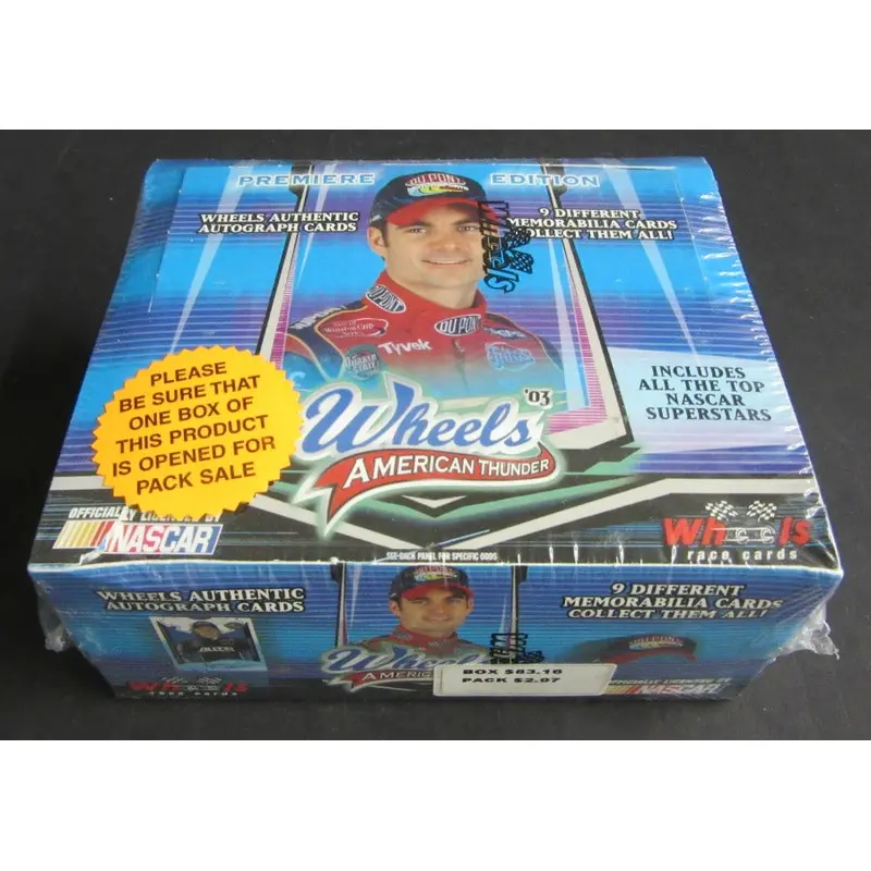 2003 Wheels American Thunder Racing Race Cards Box (Retail)