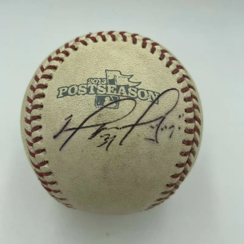 David Ortiz Signed 2013 Postseason ALCS Game Used Baseball PSA DNA COA & MLB