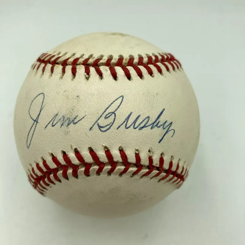 Jim Busby Signed Official American League Baseball JSA COA