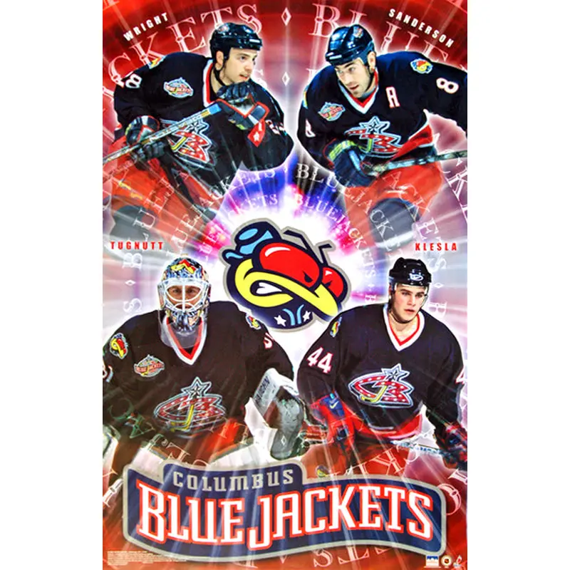 Columbus Blue Jackets Inaugural Season Superstars Poster (2000-01) - Starline Inc.