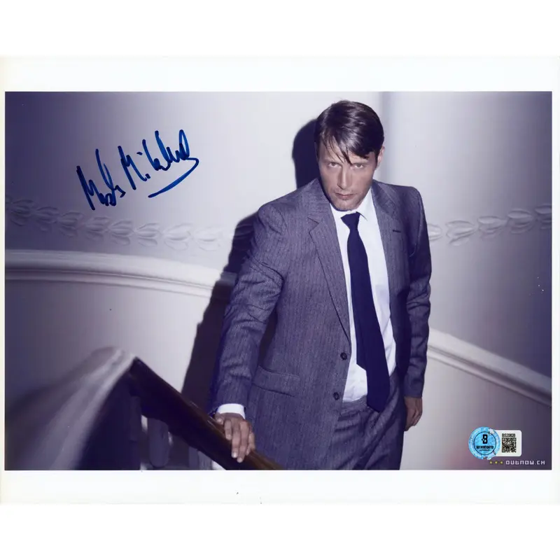 Mads Mikkelsen Casino Royale Authentic Signed 8.5x11 Photo BAS #BS20628