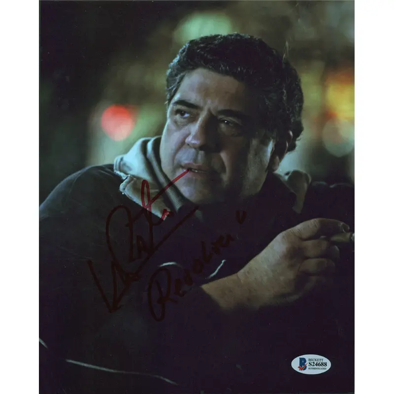 Vincent Pastore "Revolver" Authentic Signed 8x10 Photo Autographed BAS #S24688