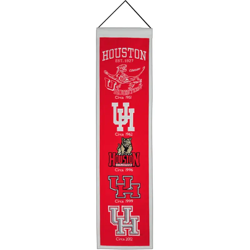 Houston Cougars Logo Evolution Heritage Banner