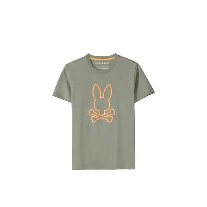 PSYCHO BUNNY MENS T SHIRT GREEN FLOYD TEE B6U338B2TS GREEN
