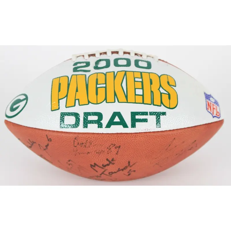 2000 Green Bay Packers Draft Class Multi Signed Wilson Painted Football JSA COA