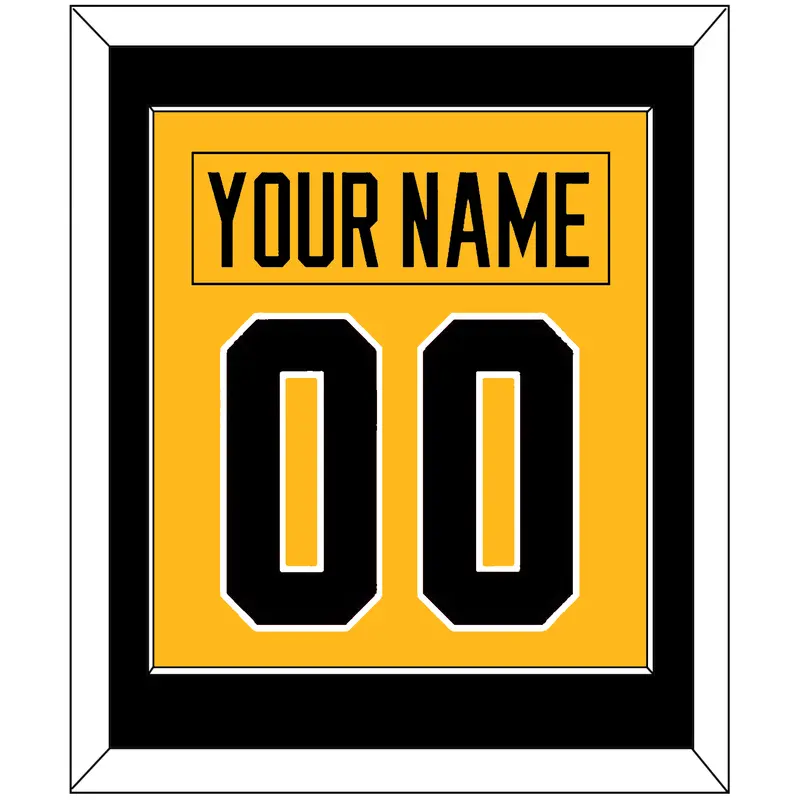 Pittsburgh Nameplate & Number (Back) Combined - Alternate Gold (2018-2021) - Single Mat 2