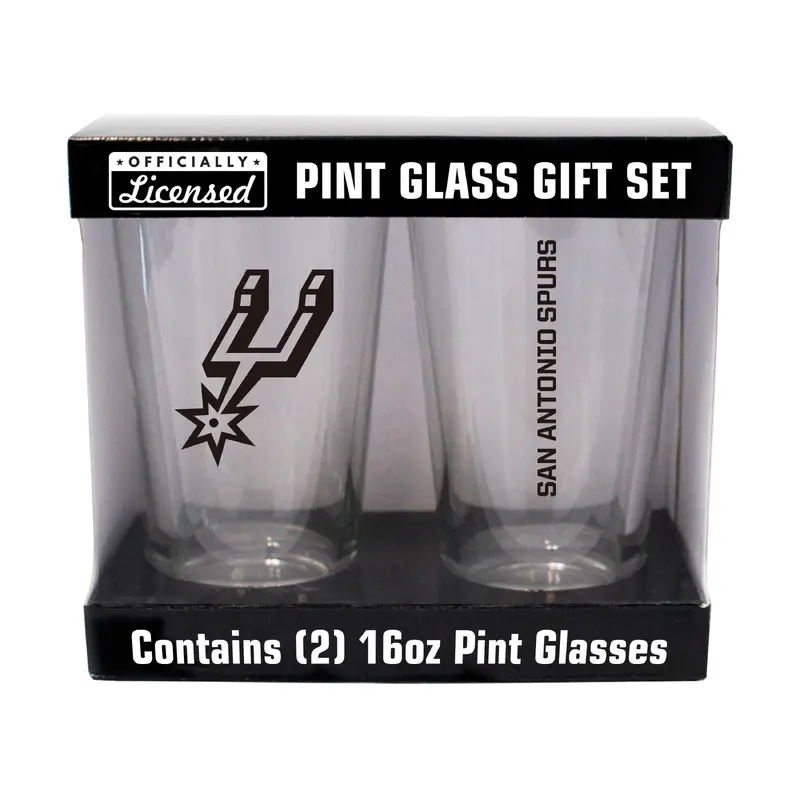 San Antonio Spurs 16oz Gameday Pint Glass 2 Pack